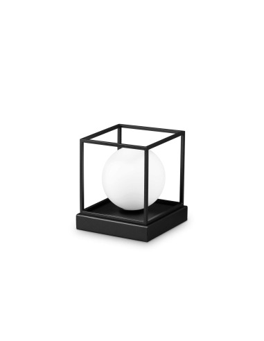 Lampe à poser Lingotto en métal avec verre blanc soufflé - Ideal Lux