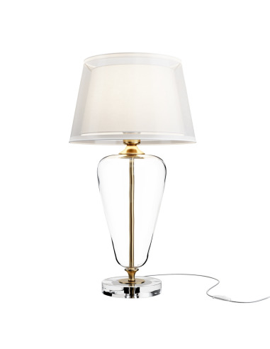 Lampe à poser Verre armature en métal avec abat-jour en textile  au design contemporain par Maytoni
