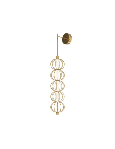 Applique Golden Cage en métal avec diffuseur sphérique et décor en fil de fer au design contemporain par Maytoni