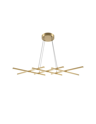 Suspension Halo base en métal avec diffuseur en forme gaufre au design contemporain par Maytoni