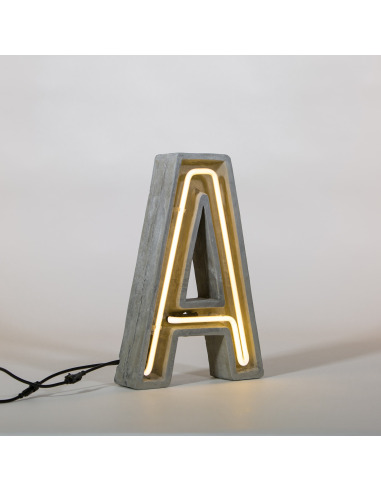 Alphacrete Industriel Lampe Béton Seletti Un En Par Néon Pour Style yN8Ovn0wm