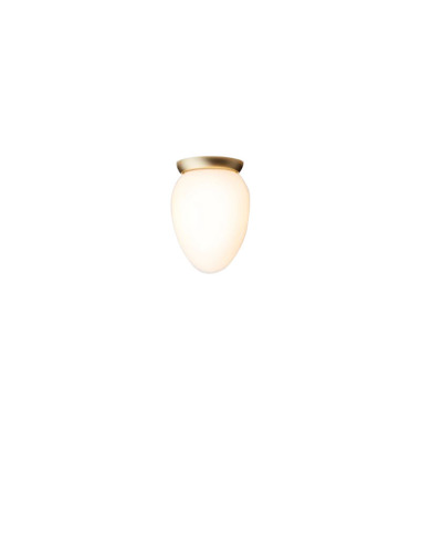 Plafonnier Rizzatto 171 base en métal avec abat-jour en verre Opal  au design contemporain par Paolo Rizzatto x Nuura