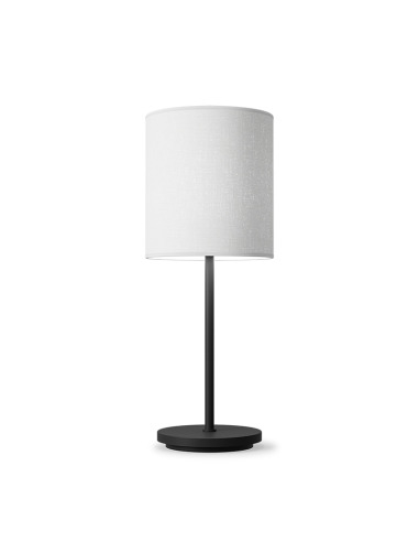 Lampe à poser Dual avec base en métal et abat-jour en textile au design contemporain par Belid