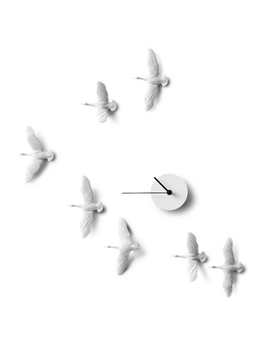 Horloge design oiseaux Migrantbird X CLOCK - C par Haoshi