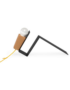 Lampe à poser aimantée Glint noir en liège et métal par Filipa Mendes & Gustavo Macedo