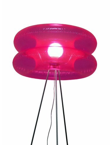 Lampadaire Big Pink avec abat-jour gonflable par Puff Buff
