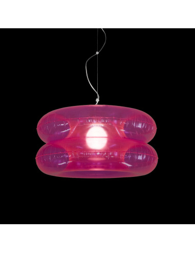 Suspension Big Pink avec abat-jour gonflable par Puff Buff