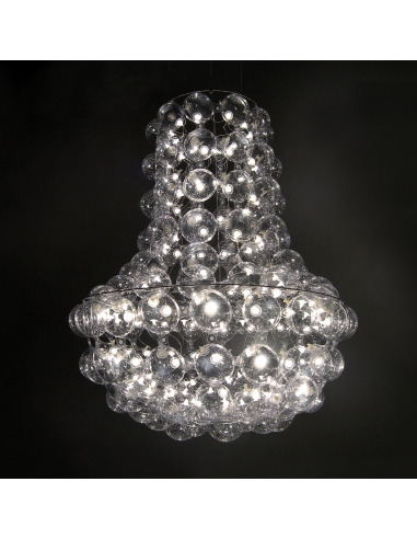 Suspension chandelier QUEEN’S avec abat-jour gonflable par Puff Buff