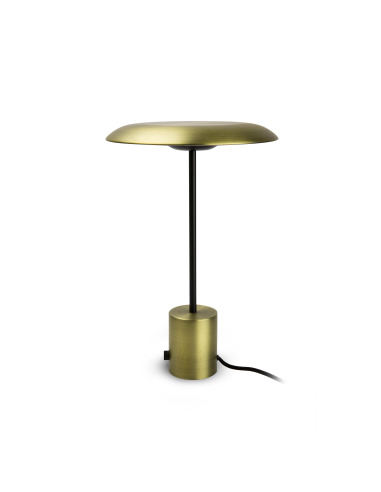 Lampe à poser design Casino LED or satiné et noire et cuivre avec régulateur de lumière par xJeR Studio