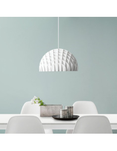 Suspension géométrique Arc Lustre en bouleau blanc 2
