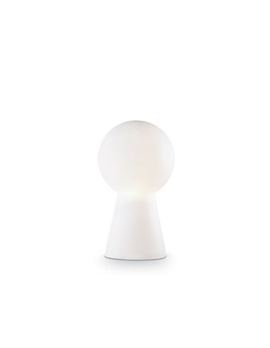 Lampe à poser design Keys blanc H30 en verre souflé