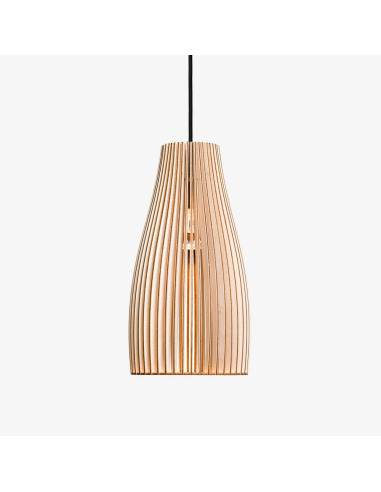 Suspension ENA Ø14 cm en bouleau naturel découpée au laser au design scandinave par IUMI Design