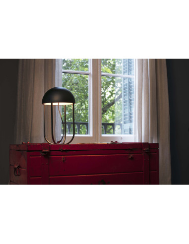 Lampe à poser contemporain JELLYFISH Led dimmable noir et or Lampadaire contemporain JELLYFISH Led dimmable noir et or en