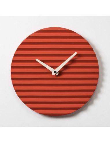 Horloge Murale Design Waveclock Rouge Et Blanc En Céramique
